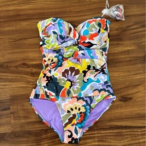 Anne Cole Multicolor Floral One Piece Swimsuit